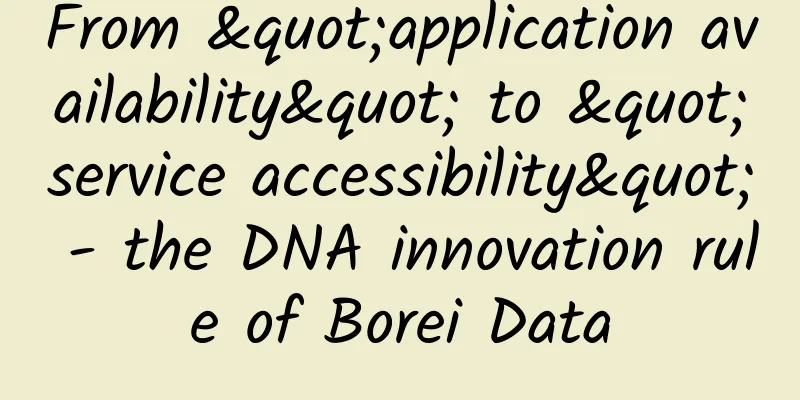 From "application availability" to "service accessibility" - the DNA innovation rule of Borei Data
