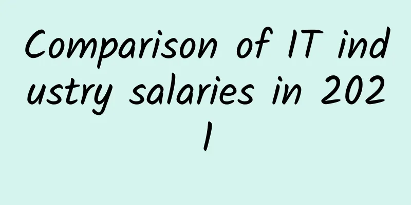 Comparison of IT industry salaries in 2021