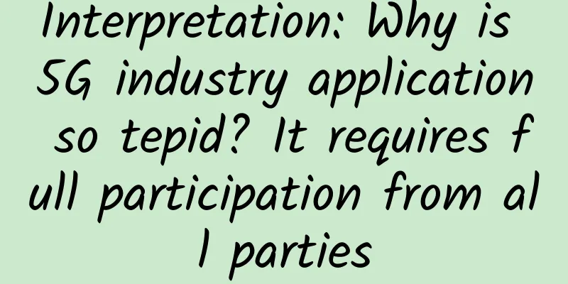 Interpretation: Why is 5G industry application so tepid? It requires full participation from all parties