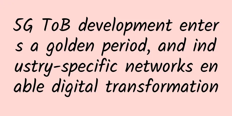 5G ToB development enters a golden period, and industry-specific networks enable digital transformation