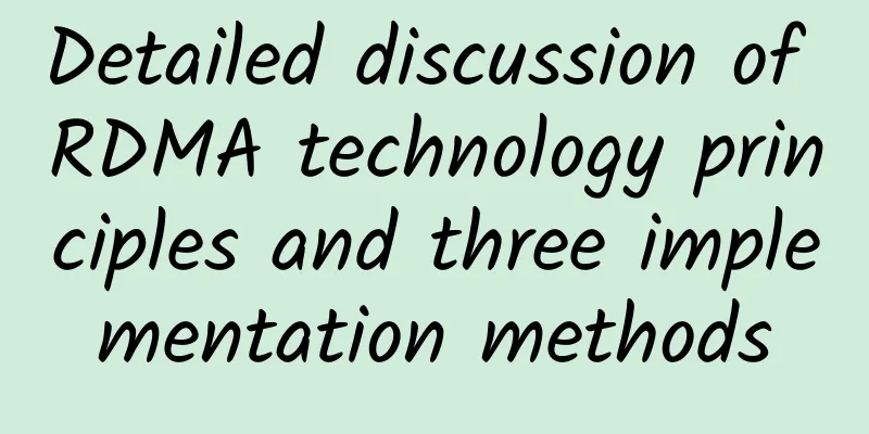 Detailed discussion of RDMA technology principles and three implementation methods