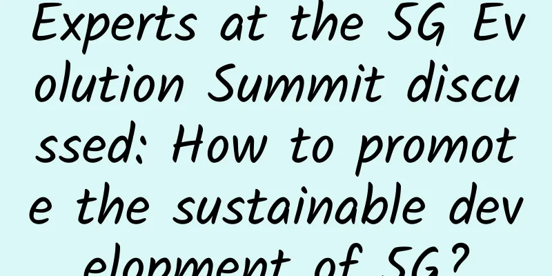 Experts at the 5G Evolution Summit discussed: How to promote the sustainable development of 5G?