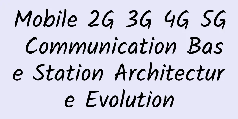 Mobile 2G 3G 4G 5G Communication Base Station Architecture Evolution