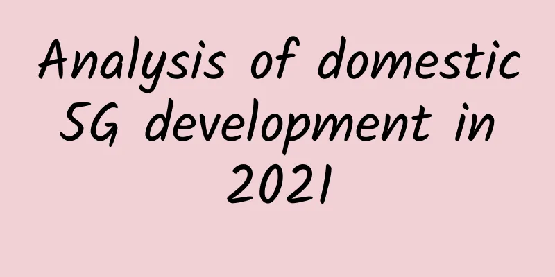 Analysis of domestic 5G development in 2021