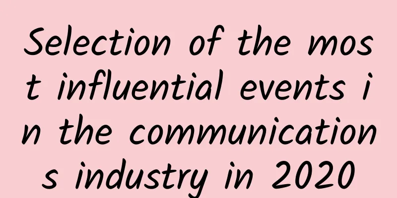 Selection of the most influential events in the communications industry in 2020