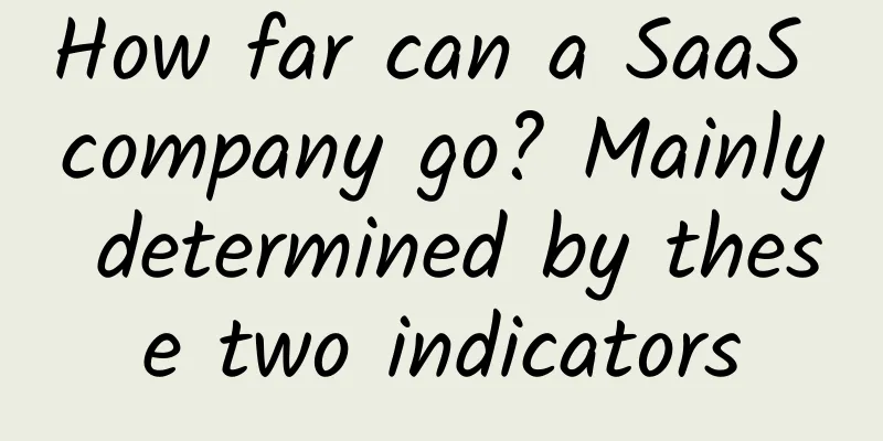 How far can a SaaS company go? Mainly determined by these two indicators