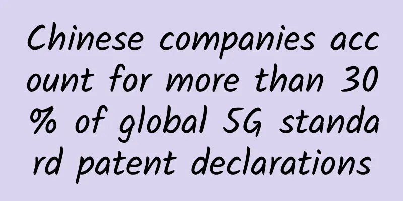 Chinese companies account for more than 30% of global 5G standard patent declarations