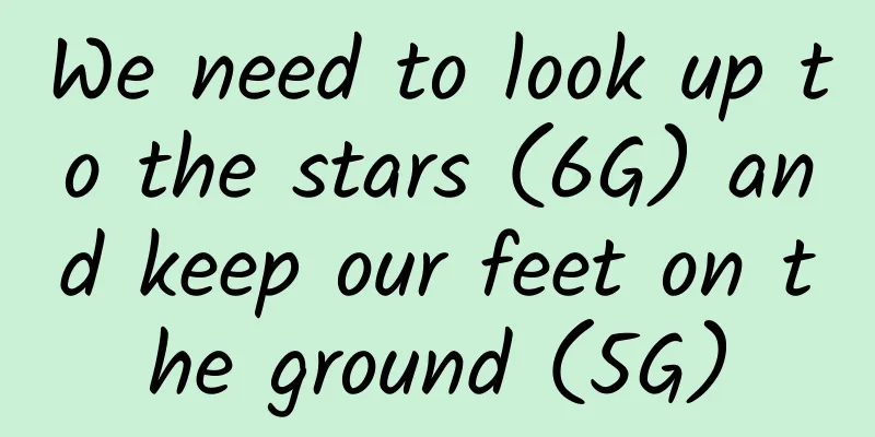 We need to look up to the stars (6G) and keep our feet on the ground (5G)