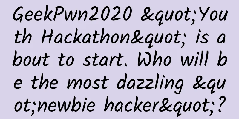 GeekPwn2020 "Youth Hackathon" is about to start. Who will be the most dazzling "newbie hacker"?
