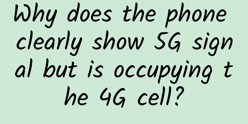 Why does the phone clearly show 5G signal but is occupying the 4G cell?