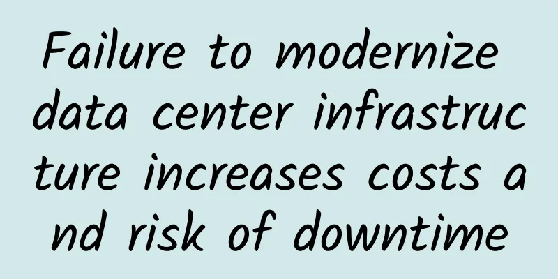 Failure to modernize data center infrastructure increases costs and risk of downtime