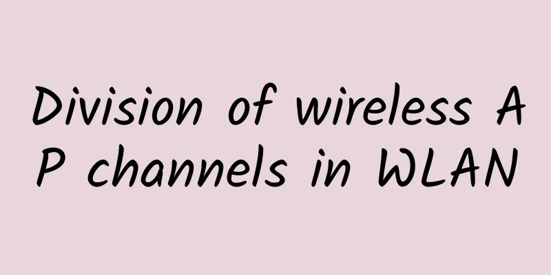 Division of wireless AP channels in WLAN