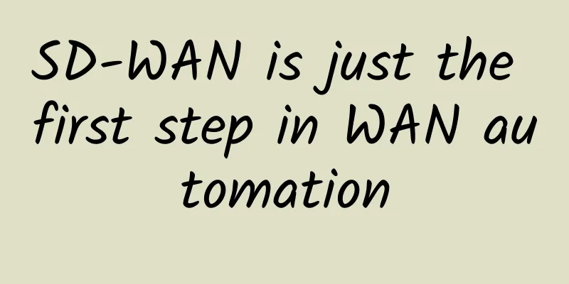SD-WAN is just the first step in WAN automation