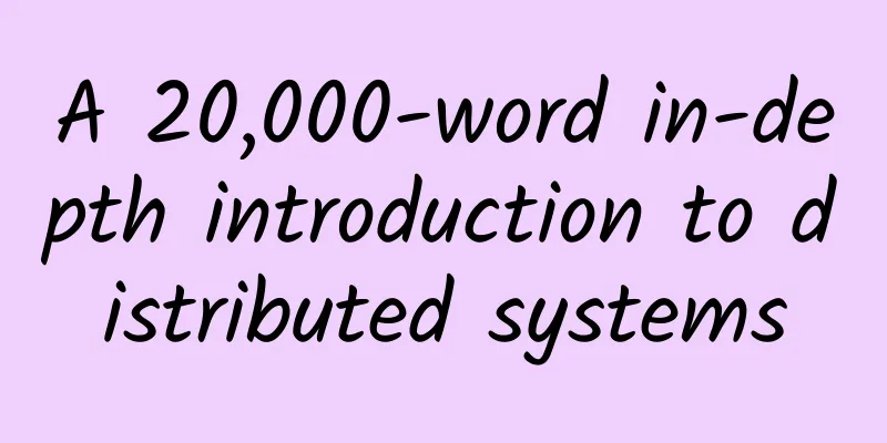 A 20,000-word in-depth introduction to distributed systems