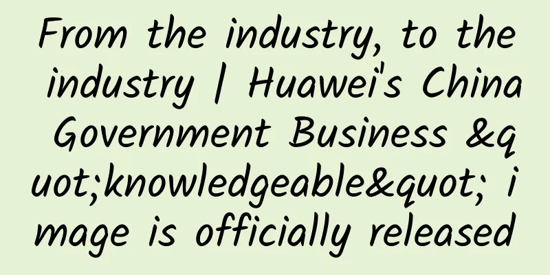 From the industry, to the industry | Huawei's China Government Business "knowledgeable" image is officially released