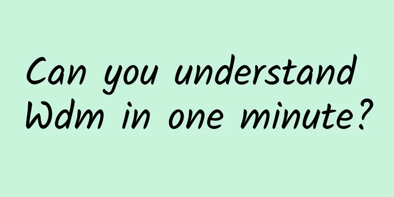 Can you understand Wdm in one minute?