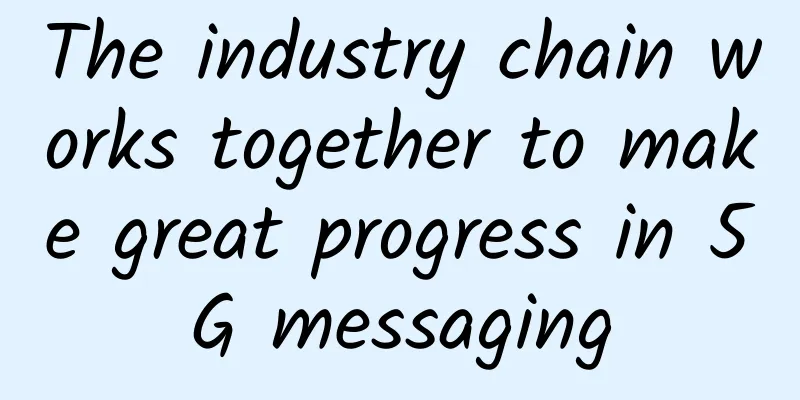 The industry chain works together to make great progress in 5G messaging