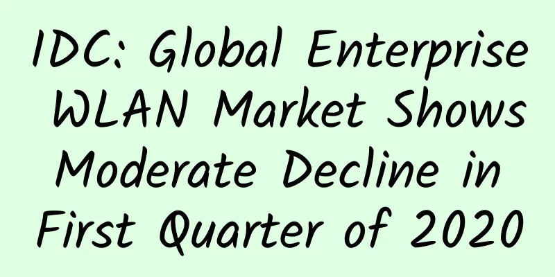 IDC: Global Enterprise WLAN Market Shows Moderate Decline in First Quarter of 2020