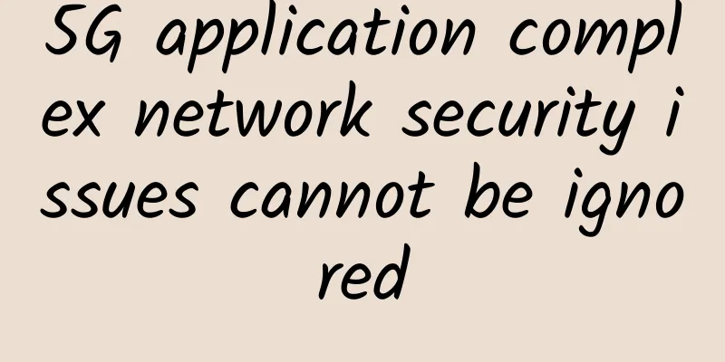 5G application complex network security issues cannot be ignored