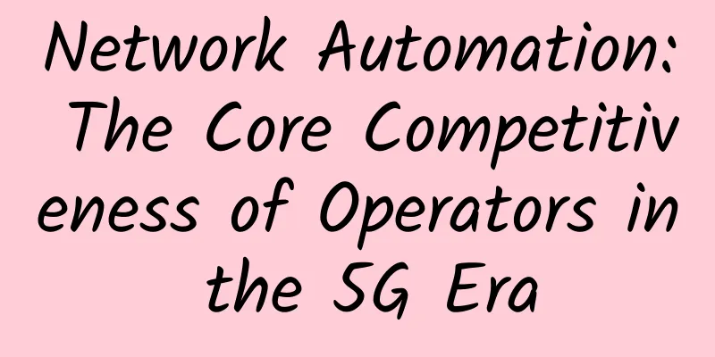 Network Automation: The Core Competitiveness of Operators in the 5G Era