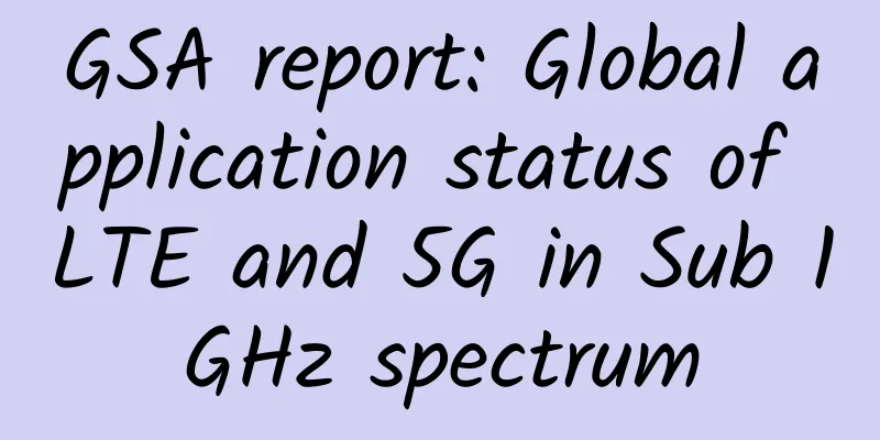 GSA report: Global application status of LTE and 5G in Sub 1GHz spectrum