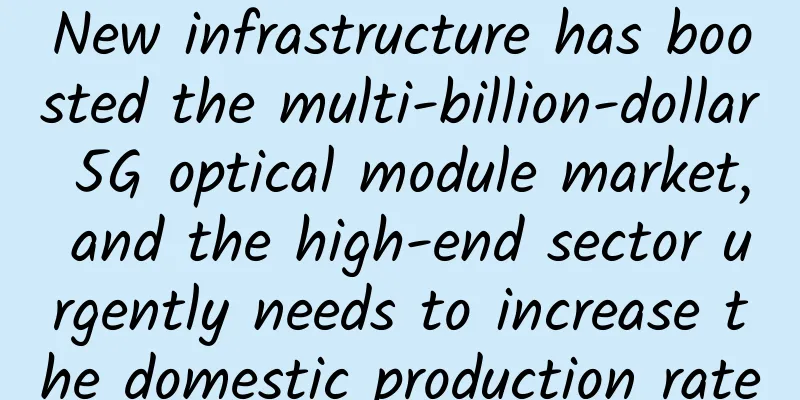 New infrastructure has boosted the multi-billion-dollar 5G optical module market, and the high-end sector urgently needs to increase the domestic production rate