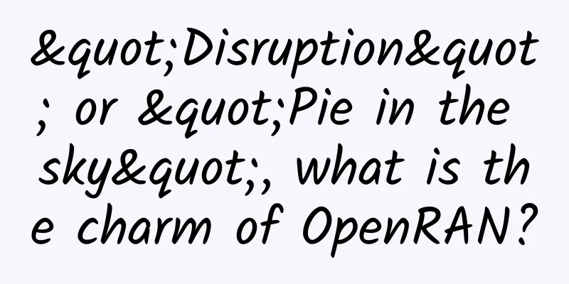 "Disruption" or "Pie in the sky", what is the charm of OpenRAN?