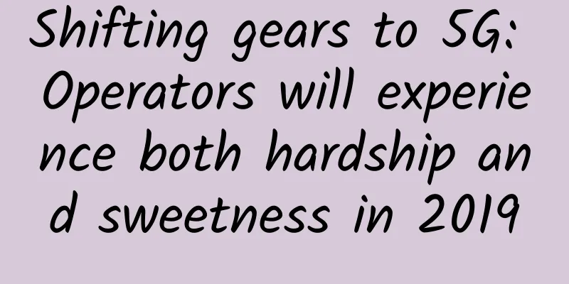 Shifting gears to 5G: Operators will experience both hardship and sweetness in 2019