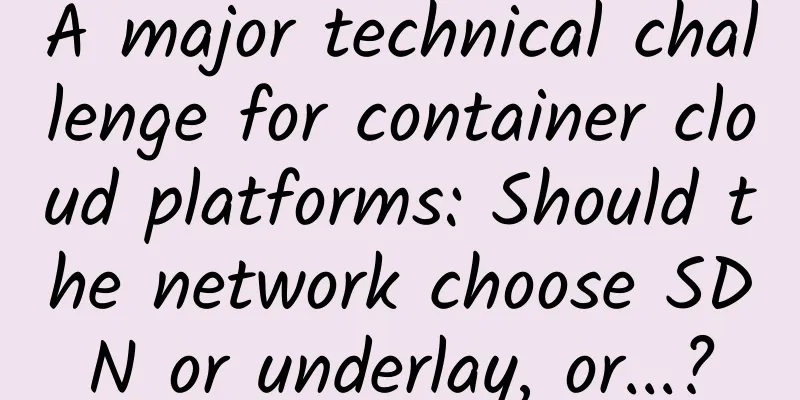 A major technical challenge for container cloud platforms: Should the network choose SDN or underlay, or...?