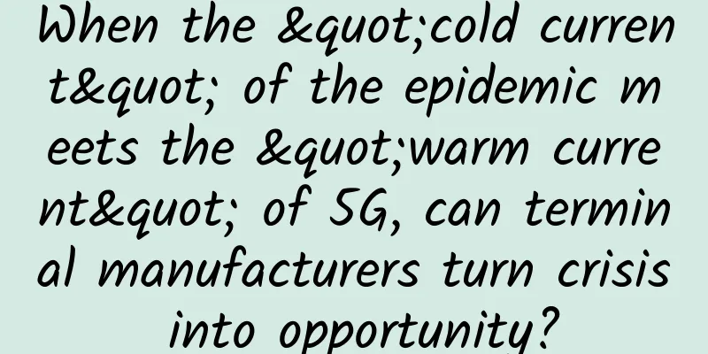 When the "cold current" of the epidemic meets the "warm current" of 5G, can terminal manufacturers turn crisis into opportunity?