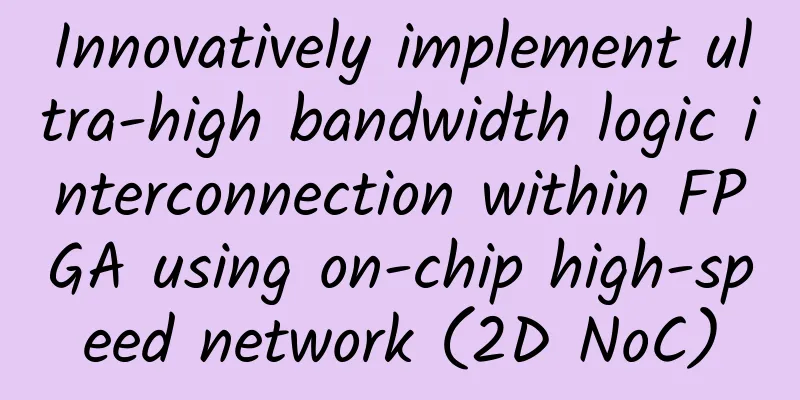 Innovatively implement ultra-high bandwidth logic interconnection within FPGA using on-chip high-speed network (2D NoC)