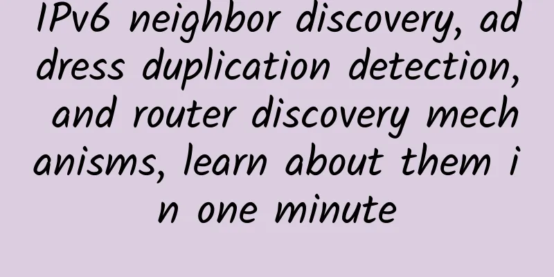 IPv6 neighbor discovery, address duplication detection, and router discovery mechanisms, learn about them in one minute