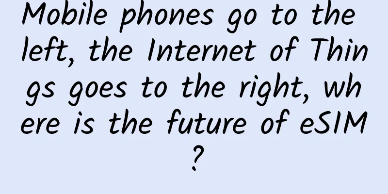 Mobile phones go to the left, the Internet of Things goes to the right, where is the future of eSIM?