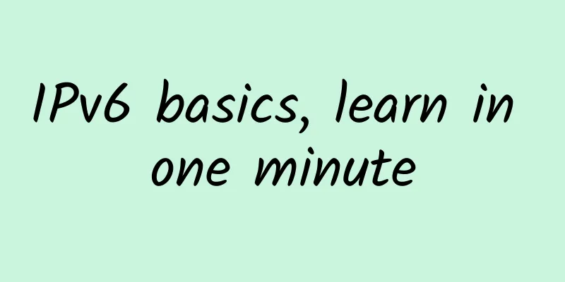 IPv6 basics, learn in one minute
