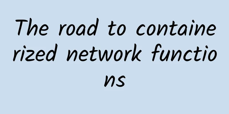 The road to containerized network functions