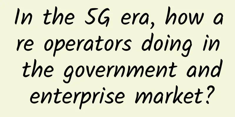 In the 5G era, how are operators doing in the government and enterprise market?