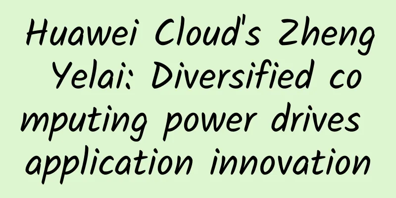 Huawei Cloud's Zheng Yelai: Diversified computing power drives application innovation