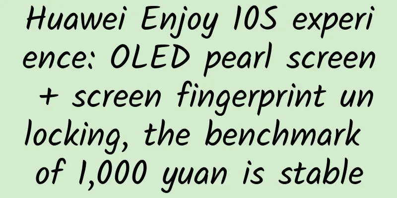 Huawei Enjoy 10S experience: OLED pearl screen + screen fingerprint unlocking, the benchmark of 1,000 yuan is stable
