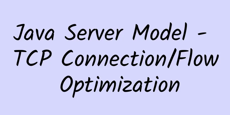 Java Server Model - TCP Connection/Flow Optimization