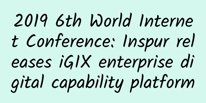 2019 6th World Internet Conference: Inspur releases iGIX enterprise digital capability platform