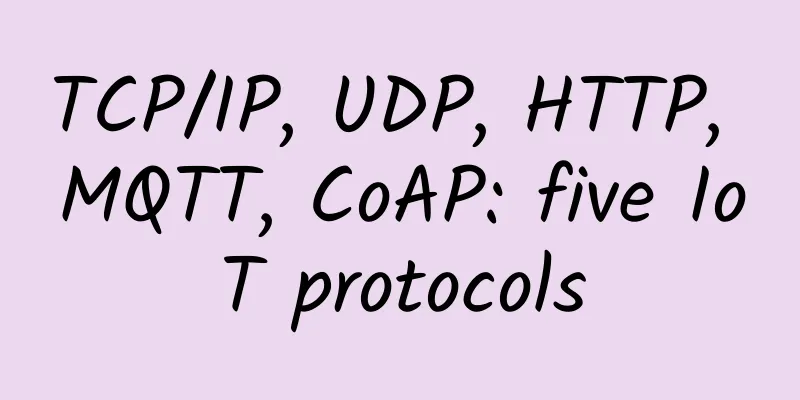 TCP/IP, UDP, HTTP, MQTT, CoAP: five IoT protocols