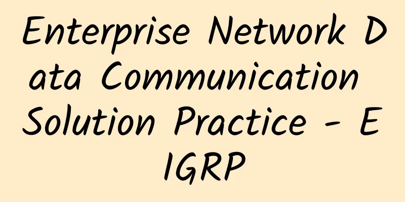 Enterprise Network Data Communication Solution Practice - EIGRP