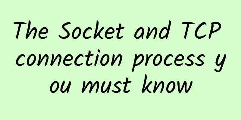 The Socket and TCP connection process you must know