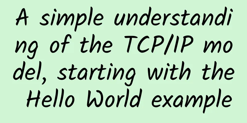 A simple understanding of the TCP/IP model, starting with the Hello World example