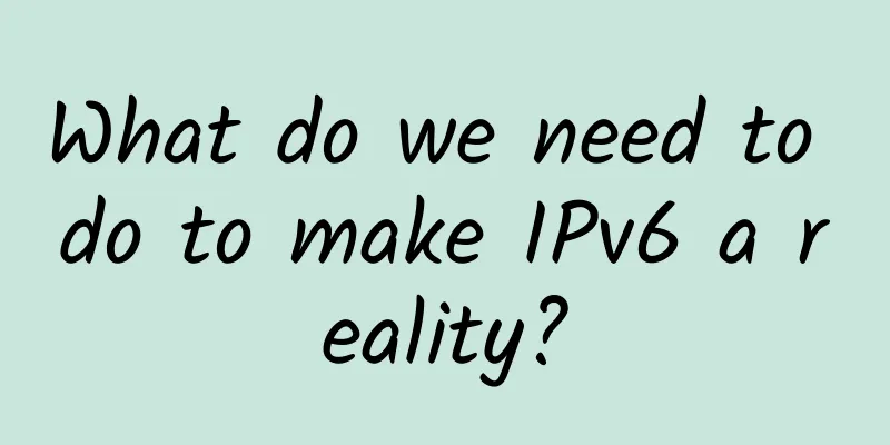 What do we need to do to make IPv6 a reality?