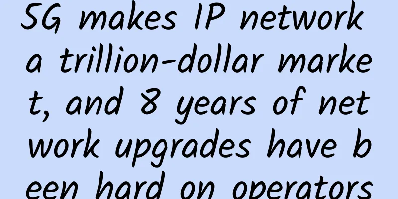 5G makes IP network a trillion-dollar market, and 8 years of network upgrades have been hard on operators