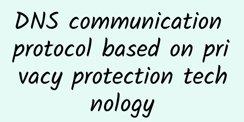 DNS communication protocol based on privacy protection technology