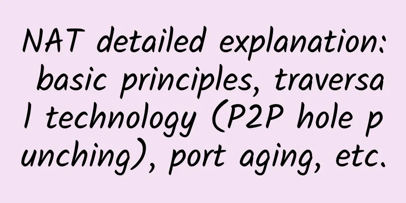 NAT detailed explanation: basic principles, traversal technology (P2P hole punching), port aging, etc.