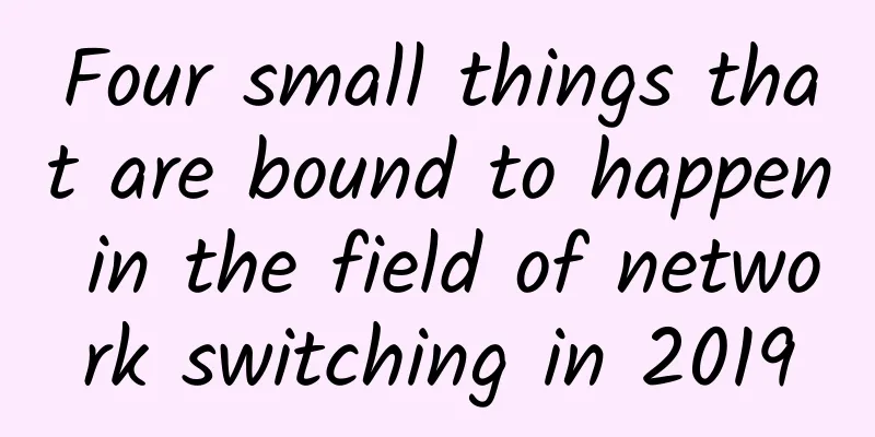 Four small things that are bound to happen in the field of network switching in 2019