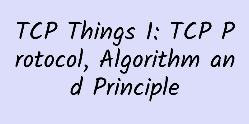 TCP Things 1: TCP Protocol, Algorithm and Principle